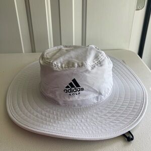 Adidas golf nwt white vented upf 50+ wide brim sun hat